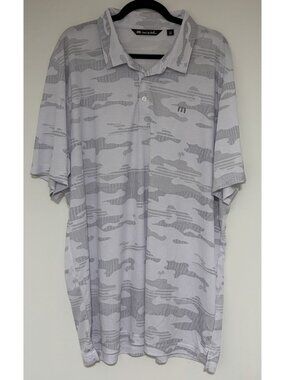 Travis Mathew Eco Collection Beachside Stealth Gray Polo Shirt Men’s Size 3XL